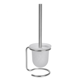 104113105 NEO Ершик  напольный (стекло), щётка белая,  сталь шлифованная BEMETA