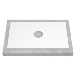 KPW595 Столешница 60см компакт-плита Белая (1 вырез)