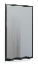 Ste.02.50/Pl/B Зеркало Steal 50 с полкой черный матовый JORNO