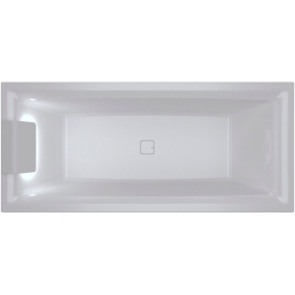 B100004005 Ванна STILL SQUARE 170x75 подголовник с подсветкой слева RIHO