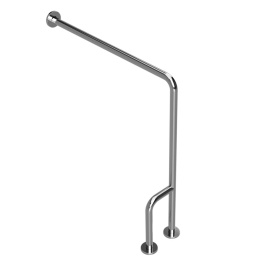 301112131 Oпopный пopучeнь левый сталь полированная BEMETA