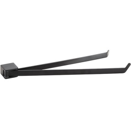167004100 ORGANIC BLACK Полотенцедержатель двойной поворотный черный матовый BEMETA