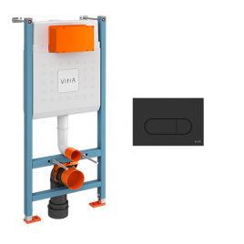 800-1874 V-Fix Core Инсталляция 732-5800-01 с панелью смыва 740-2211 черный матовый