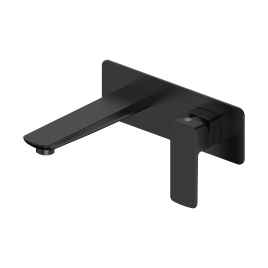 OL-869003-MB D-LINE Смеситель для раковины настенный черный матовый OLIVEEKA