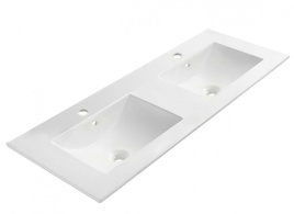 NS2001-120 Раковина с двумя чашами накладная 120см белая OLIVEEKA