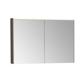 66912 Зеркало-шкаф 100 см с подсветкой и розеткой антрацит VITRA