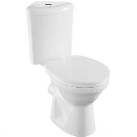 9854B099-7200 WENKEL Унитаз угловой с бачком и сиденьем микролифт из термопласта NORM (VITRA)