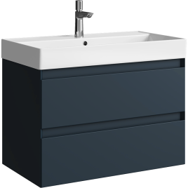 GE01082GRM ГЕОМЕТРИЯ Подвесная тумба с двумя ящиками 81см Цвет Серый AQWELLA