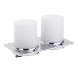 157109271 ORGANIC Дозатор для жидкого мыла двойной сталь полированная BEMETA