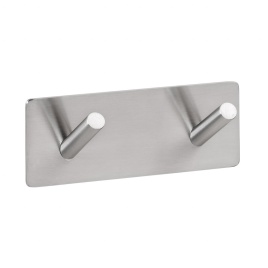 163106275 EASY Крючок двойной сталь шлифованная BEMETA