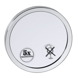 112101150 Косметическое зеркало d.131 мм (для наклейки или магнитное) хром BEMETA