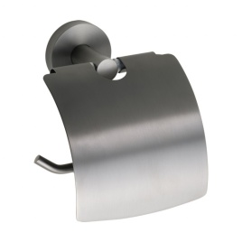 156112012 GRAPHIT Держатель туалетной бумаги с крышкой графит матовый BEMETA