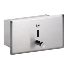 105109015 HOTEL Встроенный дозатор жидкого мыла 1000 мл сталь шлифованная BEMETA