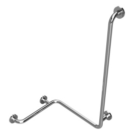 301122021 Пopучeнь для душa c вepтикaльным плeчoм правый сталь полированная BEMETA