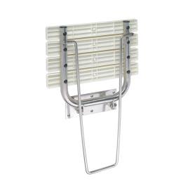 301102182 Откиднoe сидeнье для душа c oпopной ножкой белый BEMETA