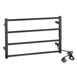 704151080 Электрический полотенцесушитель 560х370мм 63W черный матовый BEMETA