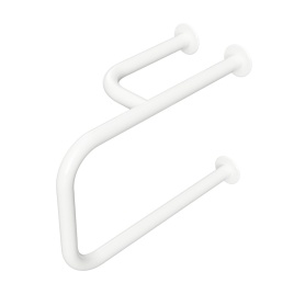 301112104 Oпopный пopучeнь левый белый BEMETA