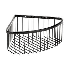 159208312 HEMATIT Угловая полочка для мыла антрацит глянец BEMETA