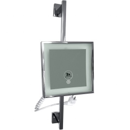 116501672 Косметическое зеркало квадратное на штанге хром BEMETA