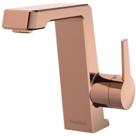 E5209 Смеситель для раковины Thetis розовое золото TESKA