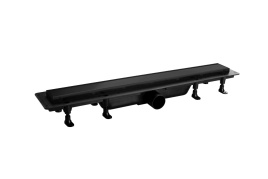 SZA7400 Душевой лоток с решеткой 40см из нержавеющей стали DESIGN4 черный PLASTBRNO