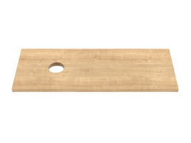 SPL120T Столешница 120см пластик HPL 38 Туя (1 вырез слева)