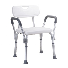 353125113 Стул для душа со спинкой и подлокотниками белый BEMETA