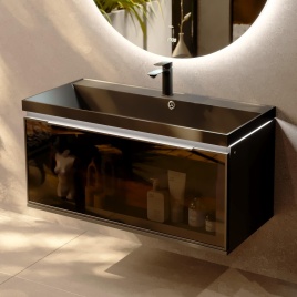 Not.01.100/P/A/JR Тумба Notte 100 подвесная антрацит JORNO