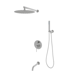 OL-88939017-BN Y-LINE Комплект встраиваемой душевой системы на 3 потребителя брашированный никель OLIVEEKA