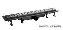 SZH855M Душевой лоток с рамкой и решеткой 55см из нержавеющей стали DESIGN2 цвет графит PLASTBRNO