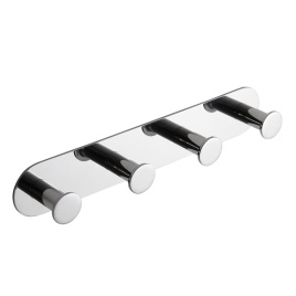 163106391 EASY Планка с 4-мя крючками сталь полированная BEMETA