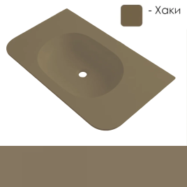 MA80WKHAKI Раковина Милу (Milu) 80см (без отв. под смеситель) хаки OLIVEEKA
