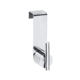 104106152 OMEGA Одинарный крючок для одежды, шлифованная сталь BEMETA