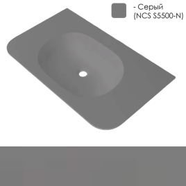 MA80WGRAY Раковина Милу (Milu) 80см (без отв. под смеситель) серый OLIVEEKA