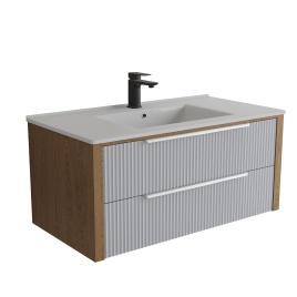 V80S Тумба под раковину/столешницу Валенсия 80 Камень (RAL 7047)