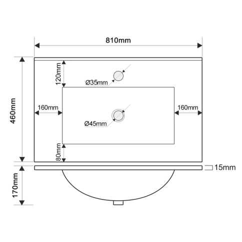 NS2001-80 Раковина накладная 80см белая OLIVEEKA фото 5