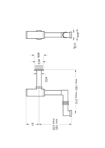 A45133 Сифон Z-типа для раковины хром VITRA фото 2