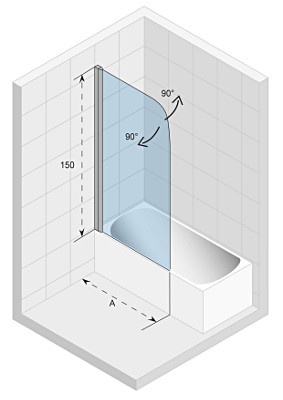 NOVIK Z107  шторка на ванну, хром RIHO фото 2