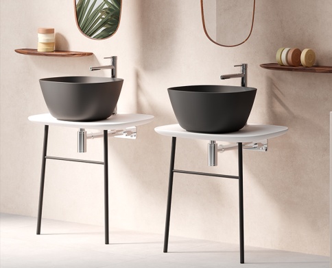 62561 Plural Столешница-консоль 70 см под раковину цвет матовый белый VITRA фото 2