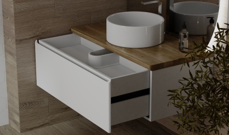 *SolN.01.100/P/W/JR Тумба Solis 100 подвесная белый JORNO фото 3