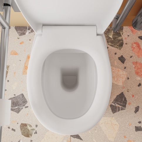 9864B003-7201 S10 Напольный безободковый унитаз SmoothFlush c бачком и сиденьем микролифт фото 4