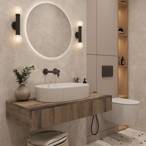 9025 Раковина-чаша 55,5х34,5см белая OLIVEEKA фото 3