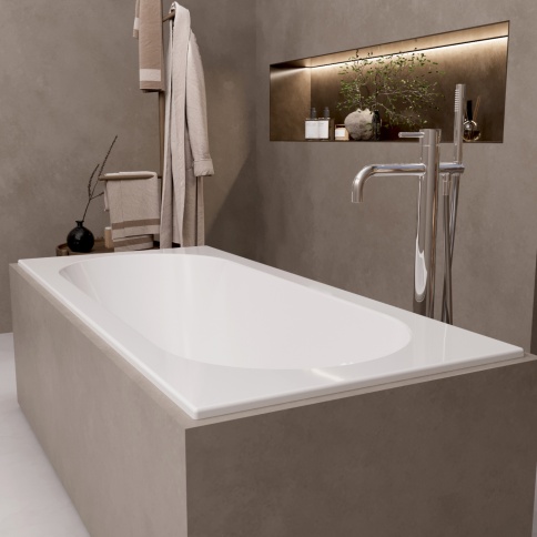 ВПРСБ041000100 SUPREME SLIM Ванна прямоугольная 180х80 с тонким бортом белая ALBA SPA фото 2