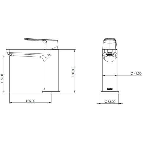 E5616 Смеситель для раковины Quars хром TESKA фото 2