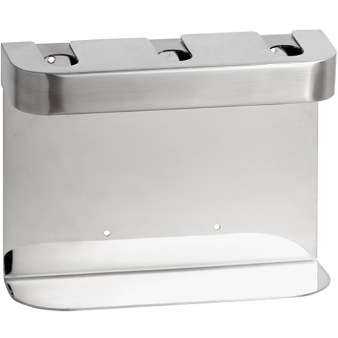 146109445 HOTEL Тройной держатель дозатора мыла круглый шлифованная сталь BEMETA фото 1