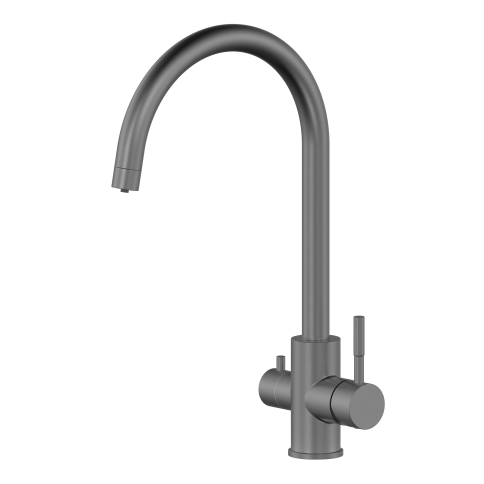 OL-458022-BGM Кухонный смеситель с подключением к фильтру оружейный металл OLIVEEKA фото 1