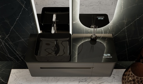 *Shi.01.120-M/P/A Тумба Shine 120  с МФМ подвесная антрацит JORNO фото 3