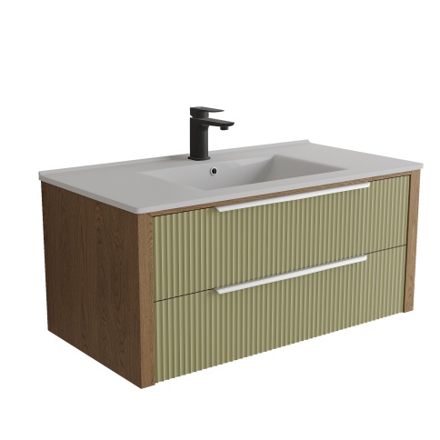 V80Z Тумба под раковину/столешницу Валенсия 80 Зеленый тростник (RAL 6013) фото 1
