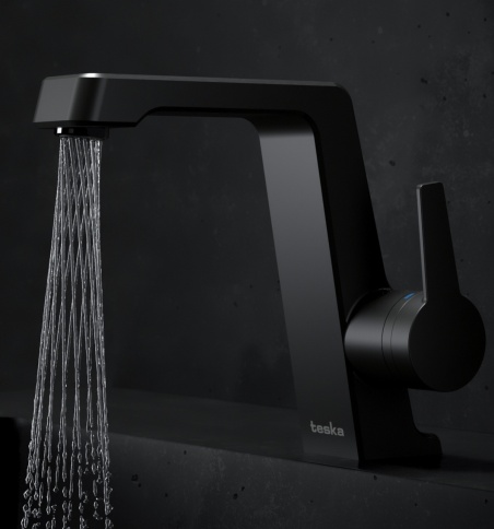 E5208 Смеситель для раковины Thetis черный TESKA фото 2