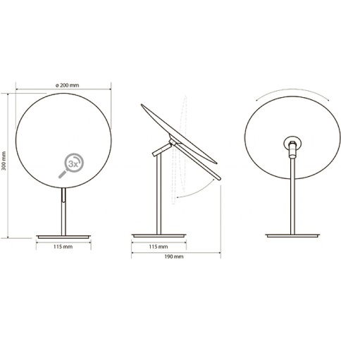 116201252 Косметическое зеркало d.200 мм хром BEMETA фото 2